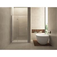 Wiesbaden Nisdeur met Vast Deel 90x200cm - Helder Glas en Chroom