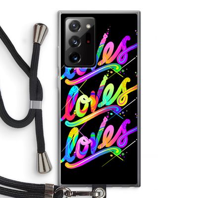 Loves: Samsung Galaxy Note 20 Ultra / Note 20 Ultra 5G Transparant Hoesje met koord