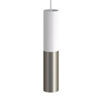 Dubbele metalen spotlamp E14 mat wit & geborsteld titanium | Creative-Cables | Lamp kopen | Spotjes in plafond | Inbouwspots | Spotjes woonkamer | Led