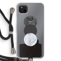 Marmeren cirkels: Pixel 4a Transparant Hoesje met koord