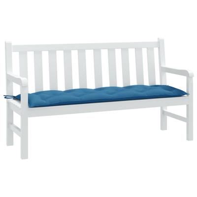 VidaXL Tuinbankkussen 150x50x7 cm stof gemêleerd blauw