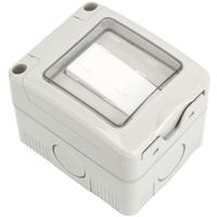 Waterdichte Wisselschakelaar IP55 - Enkelvoudig - Opbouw Grijs - Aigi Focky