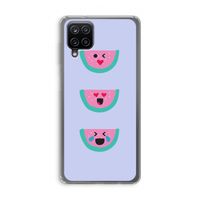 Smiley watermeloen: Samsung Galaxy A12 Transparant Hoesje