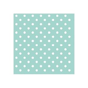 Servetten met stippen aqua groen/blauw 3-laags 20 stuks