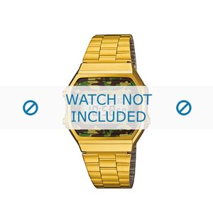 Casio horlogeband A168WEGC-3EF / A168WEGC-3 Staal Goud (Doublé) 18mm
