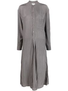 LEMAIRE robe-chemise mi-longue à col officier - Gris