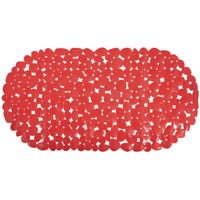 Douche/bad anti-slip mat badkamer - pvc - rood - 39 x 99 cm - ovaal Douche/bad anti-slip mat badkamer - pvc - rood - 39 x 99 cm - ovaal