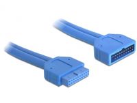 DeLOCK 82943 USB-kabel 0,45 m USB 3.2 Gen 1 (3.1 Gen 1) Blauw