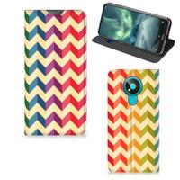 Nokia 3.4 | Hoesje met Magneet | Zigzag Multi Color