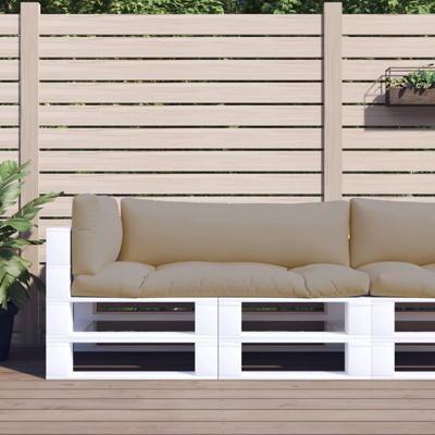 Palletkussens 3 st stof taupe