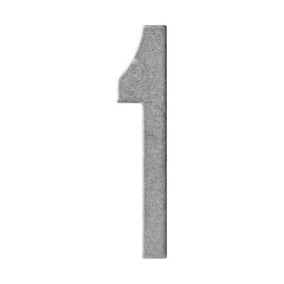Intersteel Huisnummer 1Numbra 15cm RVS getrommeld - 0034.402041