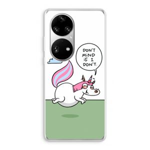 Unicorn: Huawei P50 Pro Transparant Hoesje