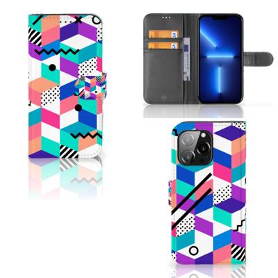 iPhone 13 Pro | Book Case | Blokken Kleurrijk