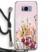 Painted wildflowers: Samsung Galaxy S8 Transparant Hoesje met koord