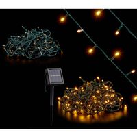 Krist+ Lichtsnoer - solar/zonne-energie - 200 warm witte LEDs - 10 m - Kerstverlichting kerstboom - thumbnail
