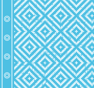 Modern vierkantenpatroon vinyl tapijt blauw