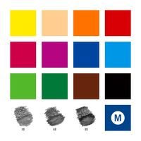 Staedtler 146 10C Zwart, Blauw, Bordeaux, Bruin, Groen, Lichtblauw, Lichtgroen, Zacht paars (mauve), Oranje, Perzik, Rood, Geel 15 stuk(s) - thumbnail