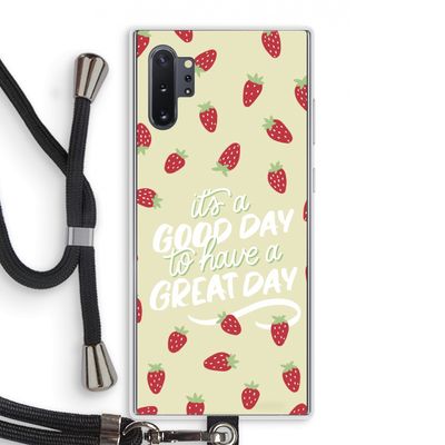 Don't forget to have a great day: Samsung Galaxy Note 10 Plus Transparant Hoesje met koord