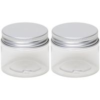 2x Kunststof weckpotten/inmaakpotten 50 ml met schroefdeksel