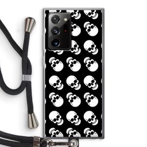 Musketon Skulls: Samsung Galaxy Note 20 Ultra / Note 20 Ultra 5G Transparant Hoesje met koord