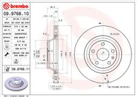 Remschijf BREMBO, Remschijftype: Binnen geventileerd, u.a. für Audi