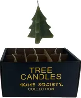 Home Society kaars kerstboom 6.5x8cm groen 1 stuks