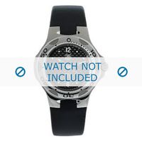 Horlogeband Tag Heuer FT6000 / CL1180 / WL1180 Silicoon Zwart 9mm - thumbnail