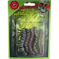 6x stuks horror decoratie rupsen 6 cm   -