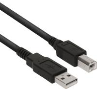 USB 2.0 printerkabel 1,8 meter USB A-B zwart