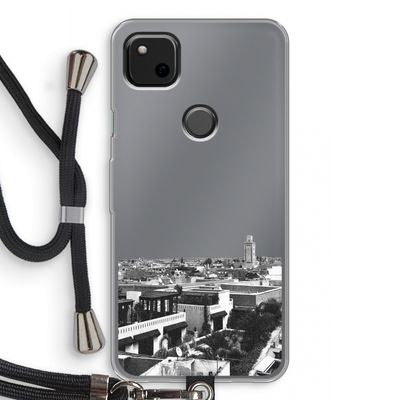 Marrakech Skyline : Pixel 4a Transparant Hoesje met koord