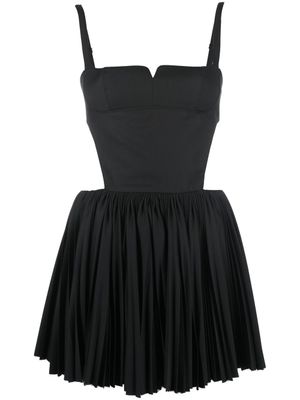 SHUSHU/TONG robe courte plissée à dos-nu - Noir
