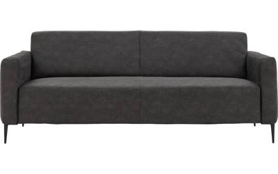 Goossens Bank Key West antraciet, micro leer, 3-zits, modern design Goossens Bank Key West antraciet, micro leer, 3-zits, modern design