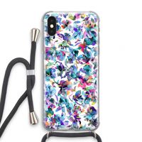 Hibiscus Flowers: iPhone X Transparant Hoesje met koord