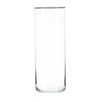 Atmosphera Bloemenvaas - cilinder vorm - transparant - glas - 15 x 40 cm