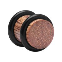 Plug met O-ringen Hout Tunnels & Plugs