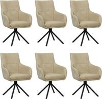 Set van 6 Leren eetkamerstoelen Fancy - Draaibaar - Automatisch terug naar beginstand - Echt leer, Industrieel, Comfortabel en kies uit meer dan 150+ kleuren - Ontdek de Vele Leersoorten en Kleuren bij ShopX