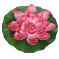Drijvende kunst waterlelie bloemen - rood - D18 cm - Vijver decoratie - Nep bloemen - Waterlelies