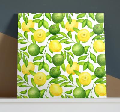 Canvas schilderij stilleven en fruit Citroenen en limoenen
