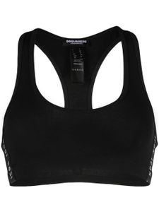 DSQUARED2 brassière de sport à logo imprimé - Noir