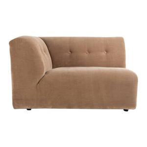 HKliving Vint Bank Element - 1,5-zitsbank Links - Corduroy Rib - Bruin
