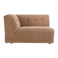 HKliving Vint Bank Element - 1,5-zitsbank Links - Corduroy Rib - Bruin