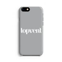 Topvent Grijs Wit: Volledig geprint iPhone SE 2020 Hoesje
