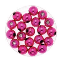 120x stuks sieraden maken glans deco kralen in het roze van 10 mm