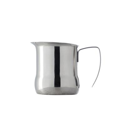Melkkannetje/schenkkannetje saus - RVS - zilver - 300 ml - D8 x H11 cm - met schenktuit en handvat