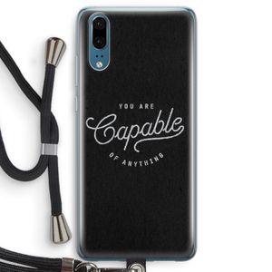 Capable: Huawei P20 Transparant Hoesje met koord