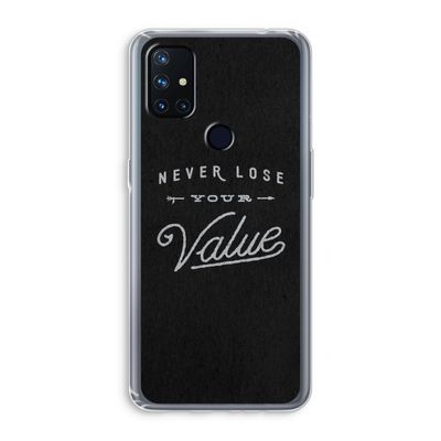 Never lose your value: OnePlus Nord N10 5G Transparant Hoesje