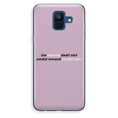 uw waarde daalt niet: Samsung Galaxy A6 (2018) Transparant Hoesje