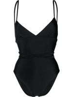 Matteau maillot de bain à col v - Noir