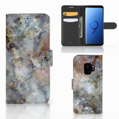 Samsung Galaxy S9 | Bookcase | Marmer Grijs