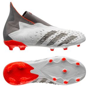 adidas Predator Freak + FG WhiteSpark - Wit/Zilver/Rood Kinderen